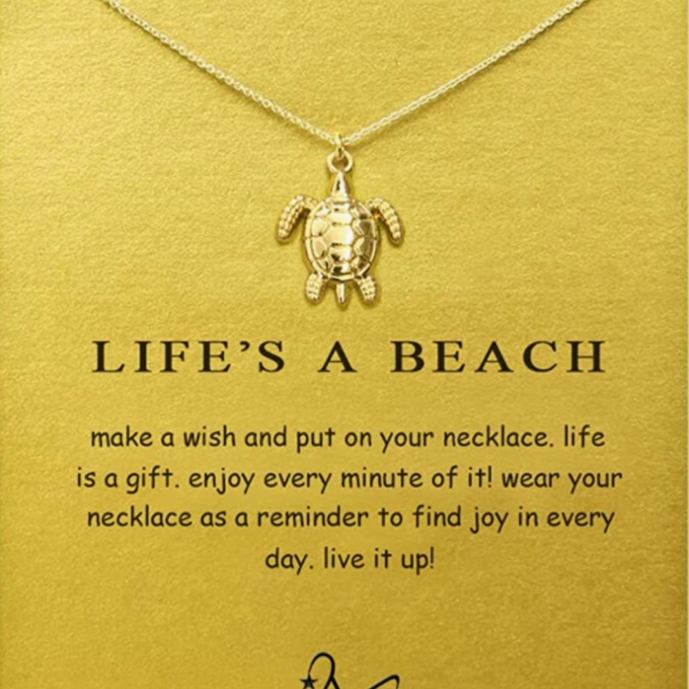 Turtle necklace -Good luck